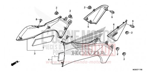PANNELLO LATERALE NC700DC di 2012